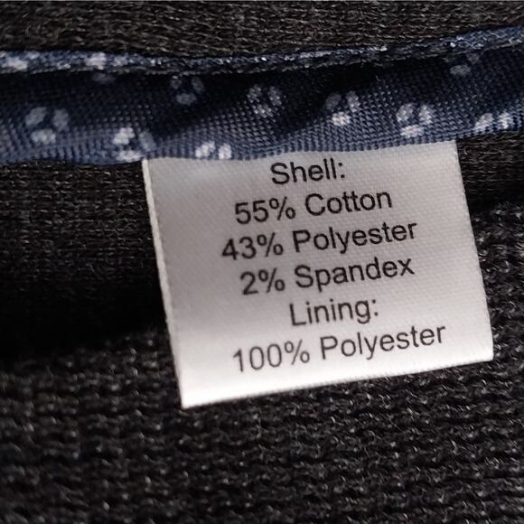 NWOT! JOSEPH ABBOUD! CHARCOAL GRAY FINE KNIT 3 BUTTON BLAZER, JACKET! SZ L - Picture 10 of 12